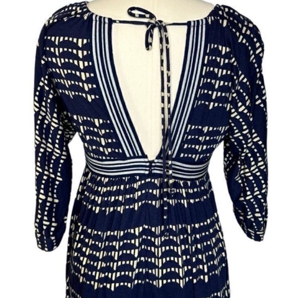 Anthropologie Plenty by Tracy Reese Blue and White Midi Dress | Size S - Picture 7 of 10